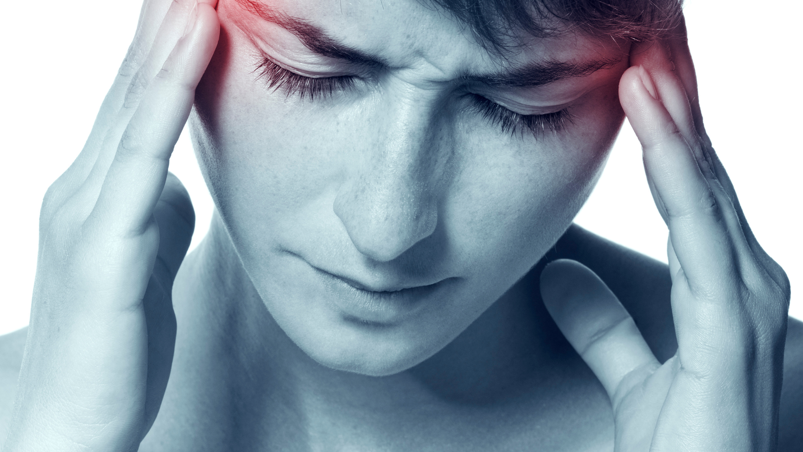 Indian woman experiencing a migraine at home in Panchkula