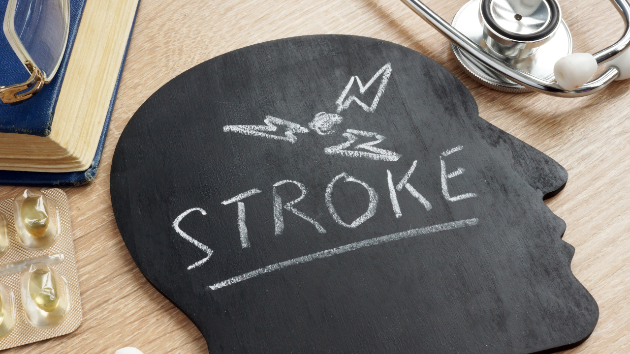 Medical illustration of stroke recovery and neurologist support